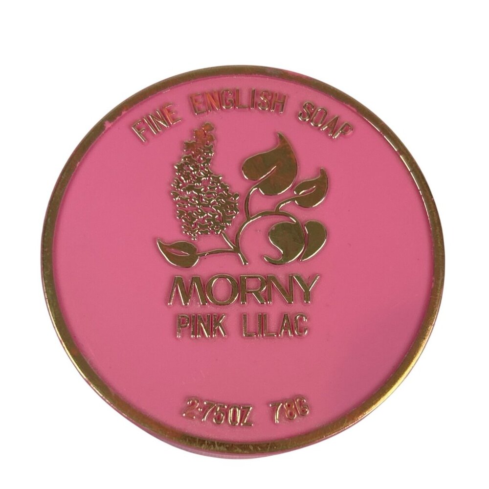 Vintage Morny Fine English Soap Pink Lilac Plastic Container England